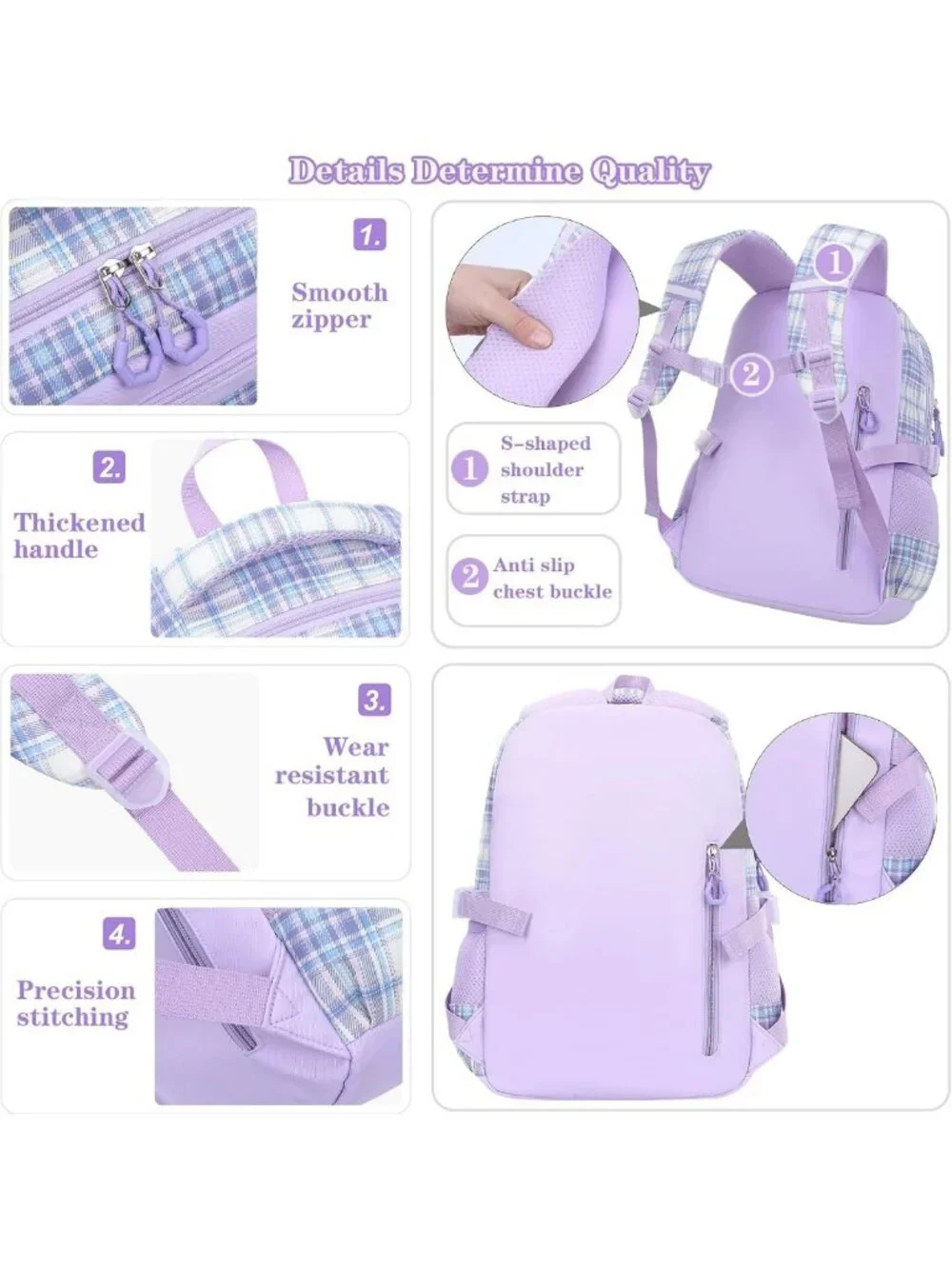 Kawaii Girls School Backpack Set for Kids - Cute Elementary Backpack & Supplies